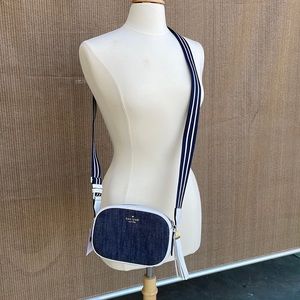 Kate Spade navy and white cross body bag. NWT